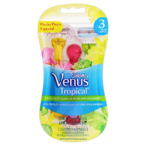 Aparelho Depilatório Gillette Venus Tropical 3 Unidades