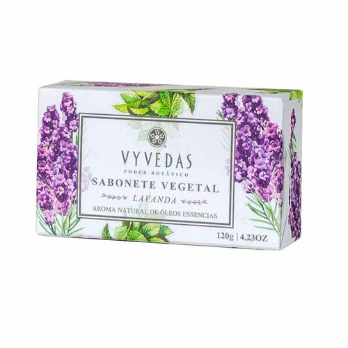Sabonete Vegetal Vegano Vyvedas Lavanda 120g