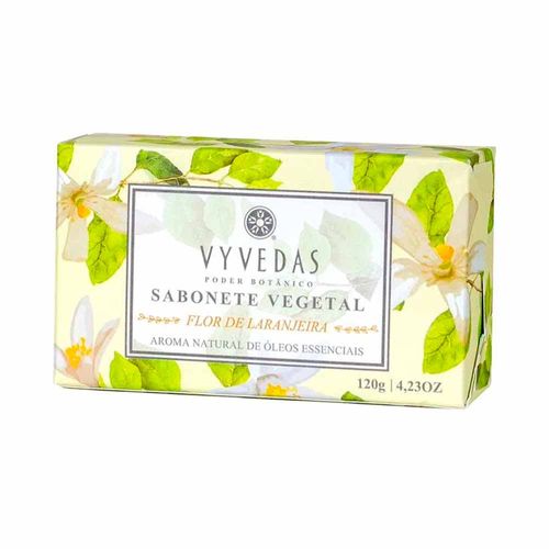 Sabonete Vegetal Vegano Vyvedas Flor de Laranjeira 120g