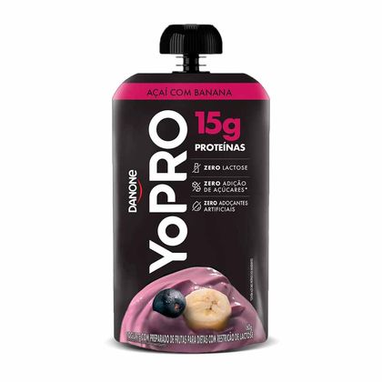 Iogurte Zero Lactose YoPRO Açaí com Banana 160g