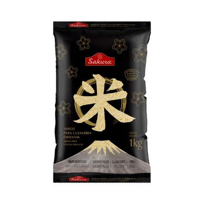 Arroz para Culinária Oriental Sakura Premium 1kg