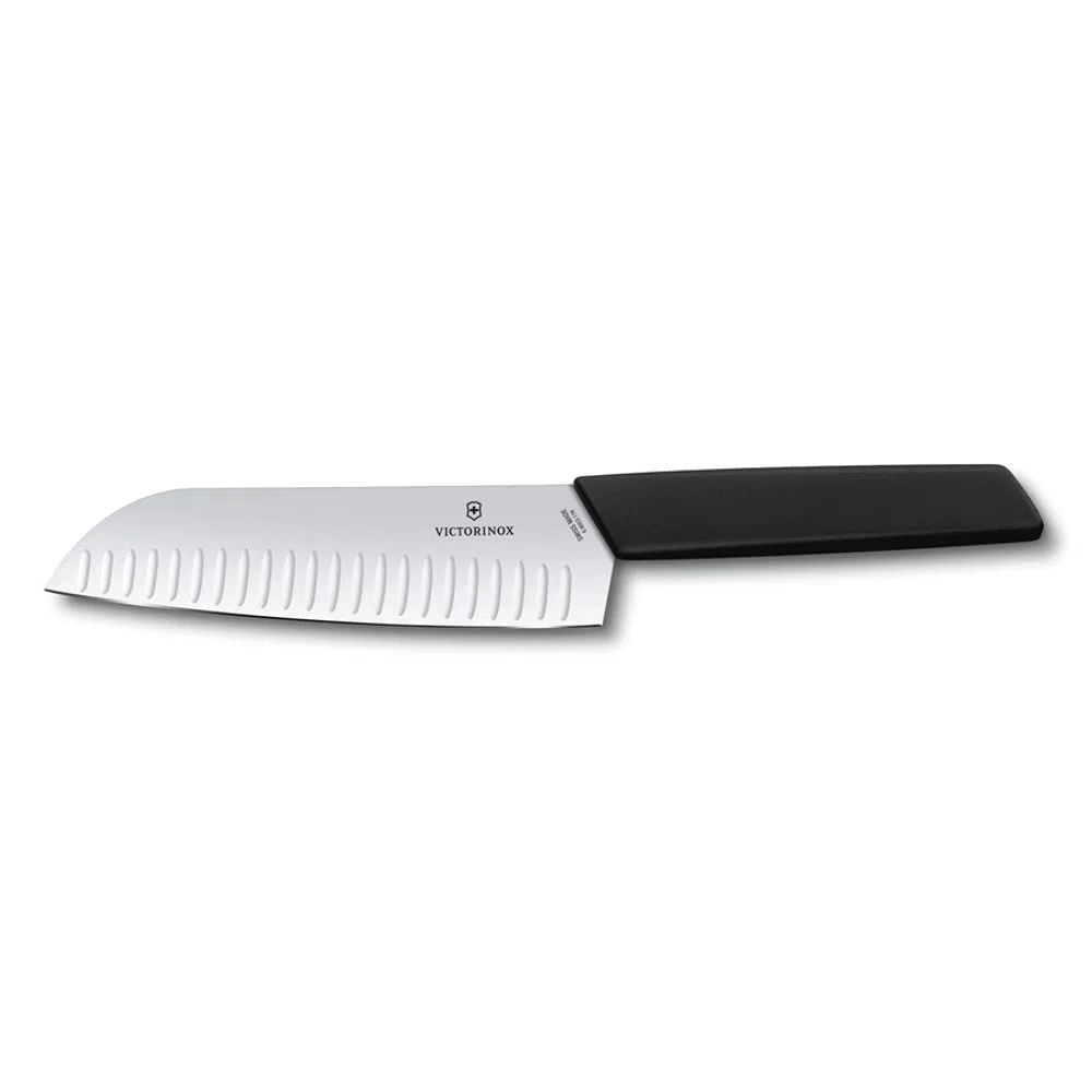 Faca Santoku Swiss Modern Colors 17cm Preta Victorinox