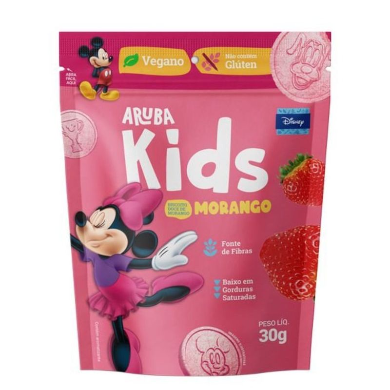 Biscoito Aruba Kids Minnie Morango 30g
