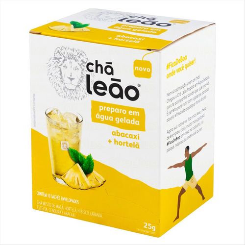 Chá Leão Abacaxi e Hortelã Caixa com 10 Sachês 25g
