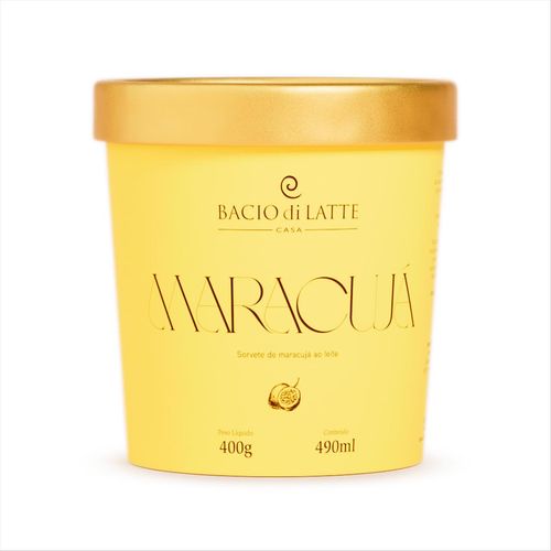 Sorvete Bacio Di Latte Maracujá 490ml