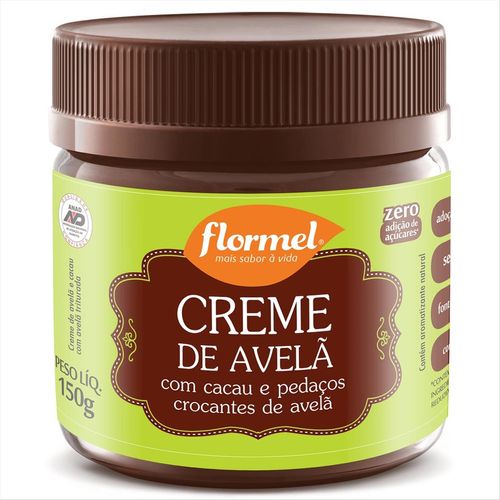 Creme de Avelã Zero Açúcar Flormel Crocante 150g