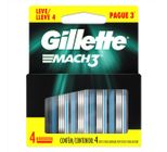 Cartucho de Aparelho para Barbear Gillette Mach3 Leve 4 Pague 3 Unidades