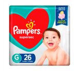 Fralda Descartável Infantil Pampers Supersec Tamanho G Pacote com 26 Unidades