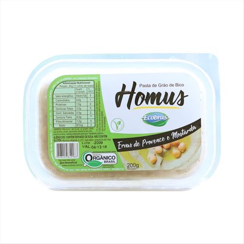 Pasta Homus Ecobras Ervas de Provence e Mostarda 200g