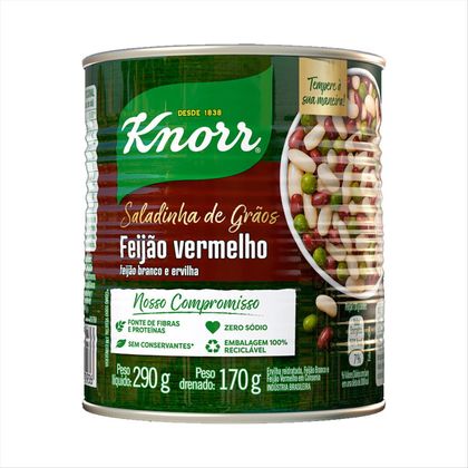 Feijão Vermelho em Conserva Knorr Saladinha de Grãos Lata 170g