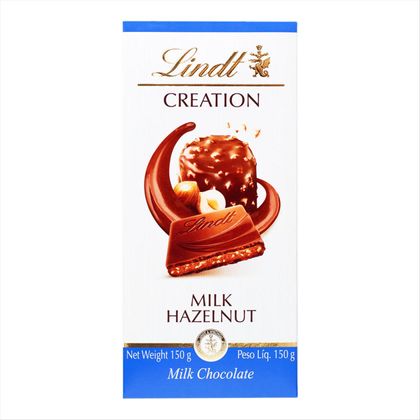 Chocolate ao Leite Suíço Lindt Creation Amêndoa e Avelã Caramelizadas 150g