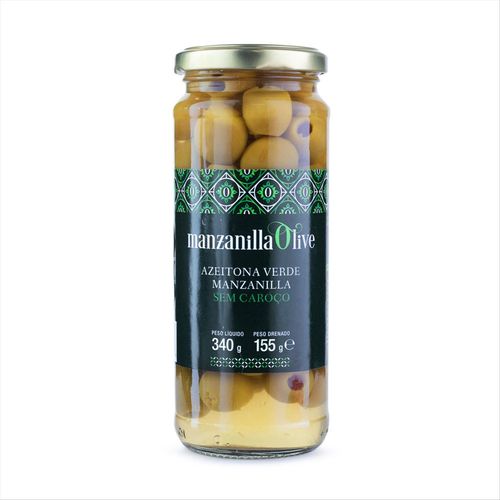Azeitona Verde Espanhola Manzanilla Sem Caroço 155g