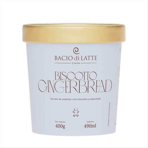 Sorvete Bacio Di Latte Biscotto Gingerbread 490ml