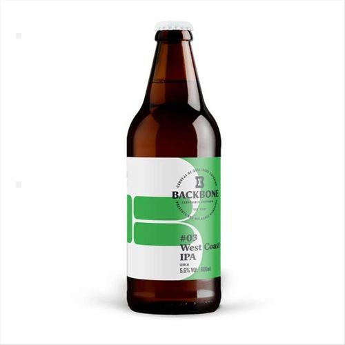 Cerveja Brasileira Backbone West Coast IPA Garrafa 600ml