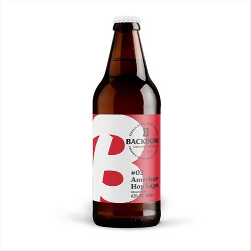 Cerveja Brasileira Backbone American Hop Lager Garrafa 600ml