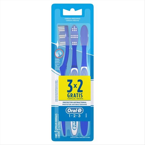 Escova Dental Oral-B 123 Leve 3 Pague 2 Unidades