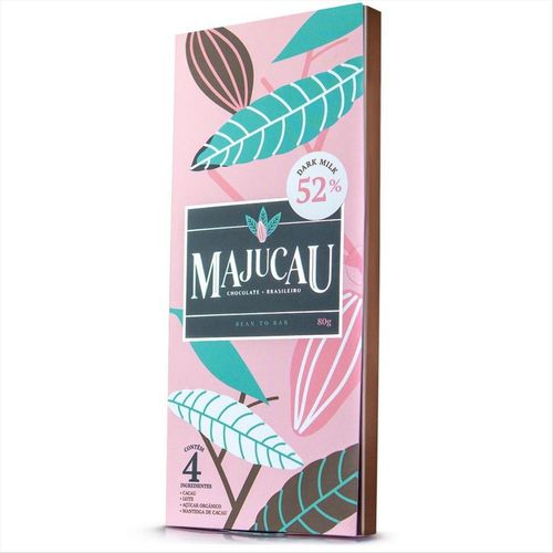 Chocolate ao Leite Majucau 52% Cacau 80g