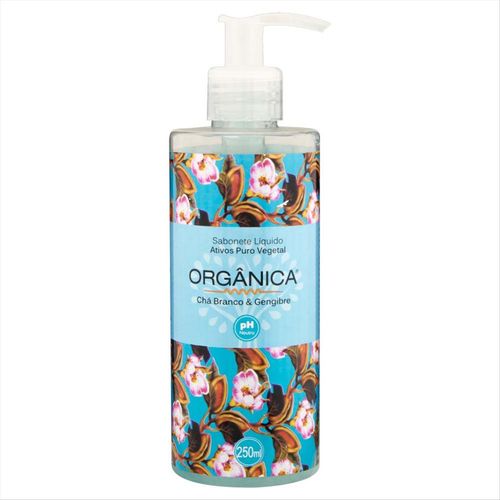 Sabonete Líquido Orgânica Vegetal Chá Branco e Gengibre 250ml