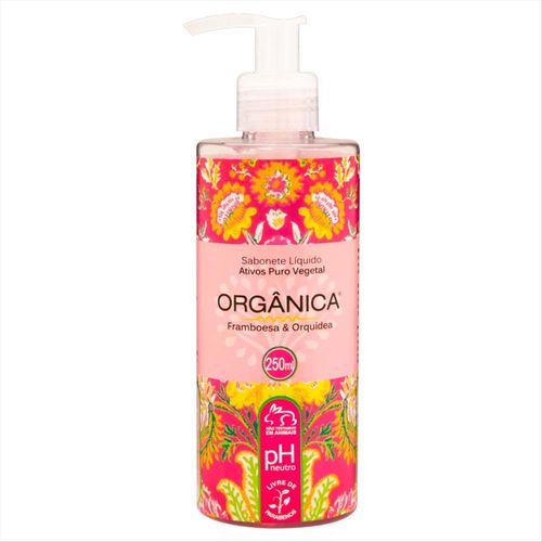 Sabonete Líquido Orgânica Vegetal Framboesa e Orquídea 250ml