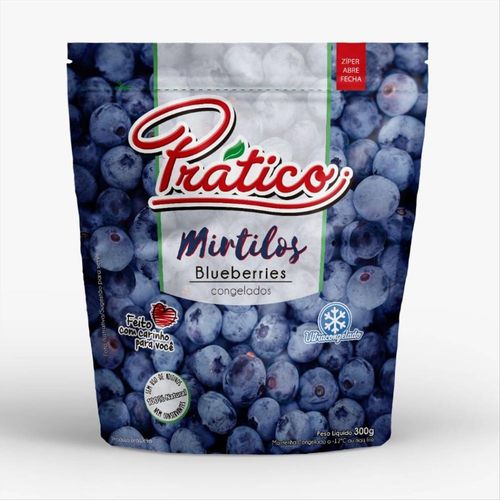 Mirtilos Inteiros Congelados Prático Zip Lock 300g