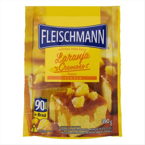 Mistura para Bolo Cremoso de Laranja Fleischmann 390g