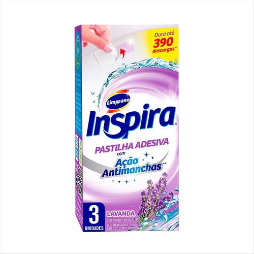 Pastilha Adesiva Sanitária Limppano Inspira Lavanda com 3 Unidades 20% Desconto