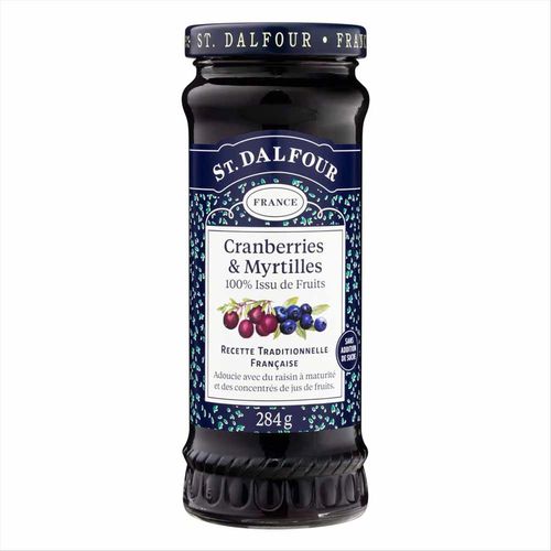 Geleia Francesa St Dalfour Cranberry e Mirtilo Vidro 284g