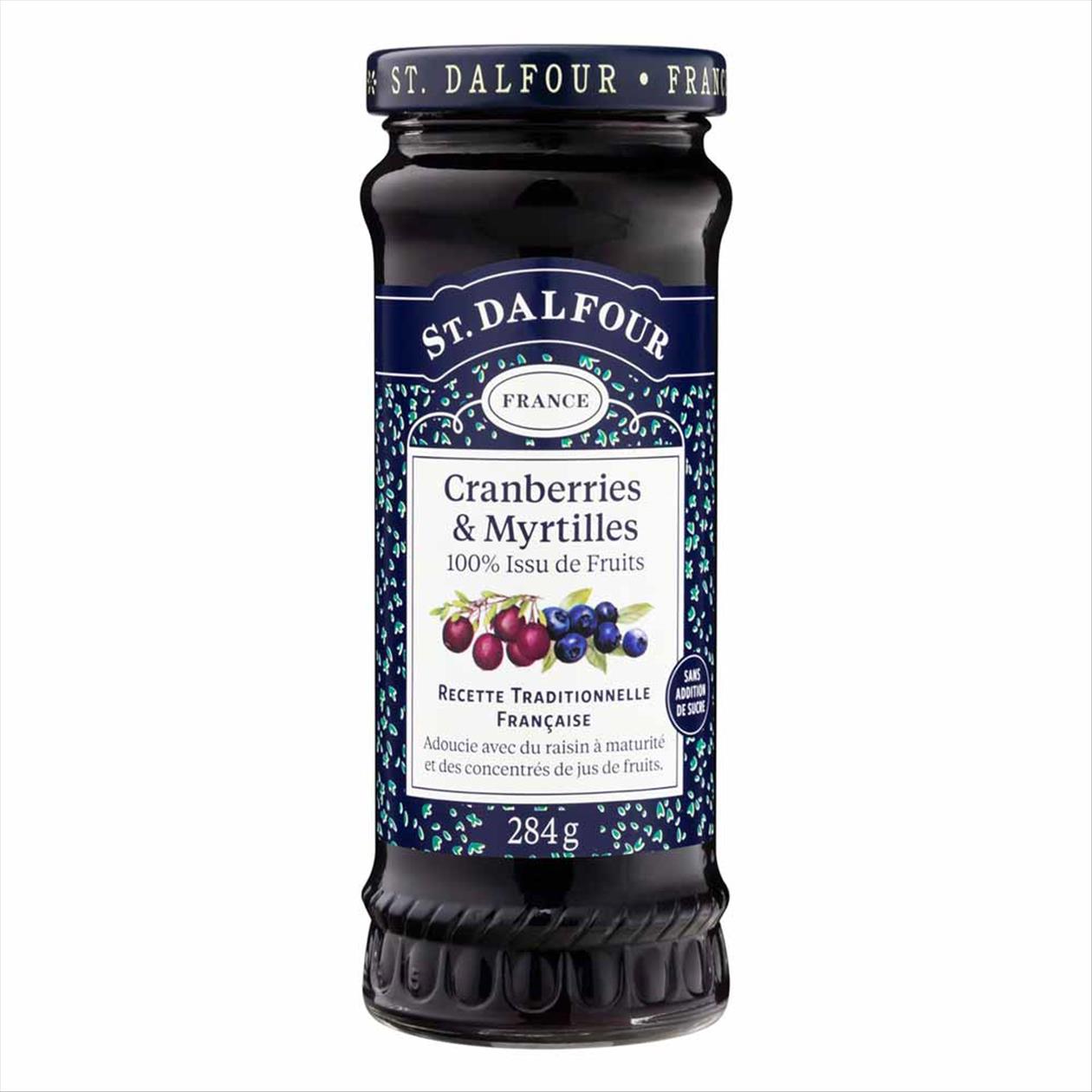Geleia Francesa St Dalfour Cranberry e Mirtilo Vidro 284g