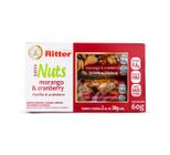 Barra Nuts Ritter Morango e Cranberry com 2 Unidades 30g Cada