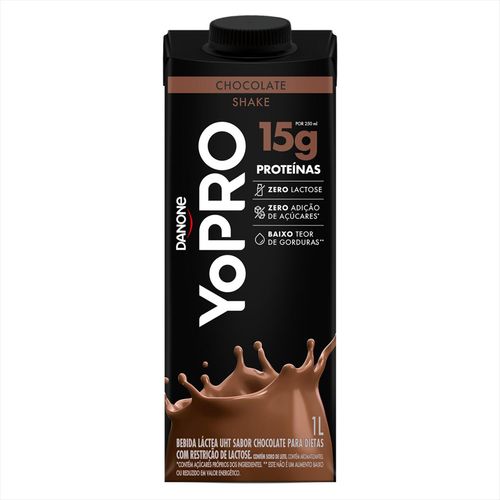 Bebida Láctea Zero Lactose YoPRO Chocolate Tetra Pak 1L