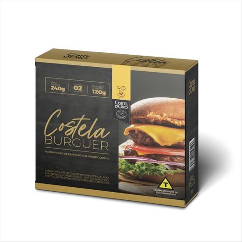 Hambúrguer Bovino Sabor Costela Gourmet Corte D'Oro 240g