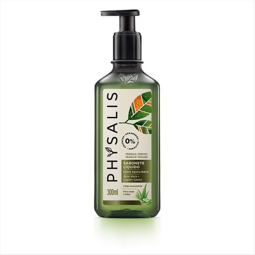 Sabonete Líquido Vegano Physalis Puro Equilíbrio 300ml