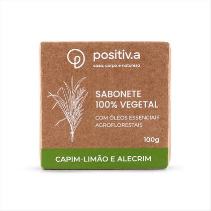 Sabonete 100% Vegetal Capim Limão e Alecrim Positiva 100g