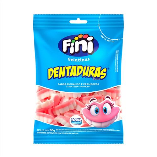 Bala De Gelatina Fini Dentaduras 90g