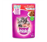 Ração Para Gatos Whiskas Filhotes Úmida Carne Sachê 85g