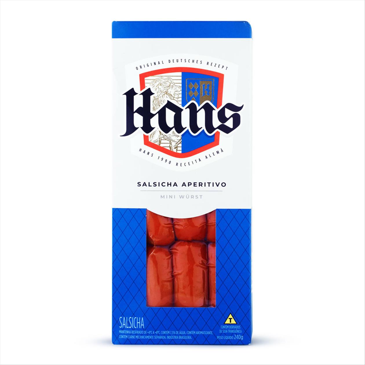 Salsicha Aperitivo Hans 240g - Zona Sul