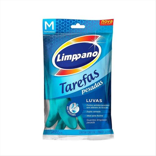 Luvas Multiuso Limppano Limpeza Pesada Média 1 Par