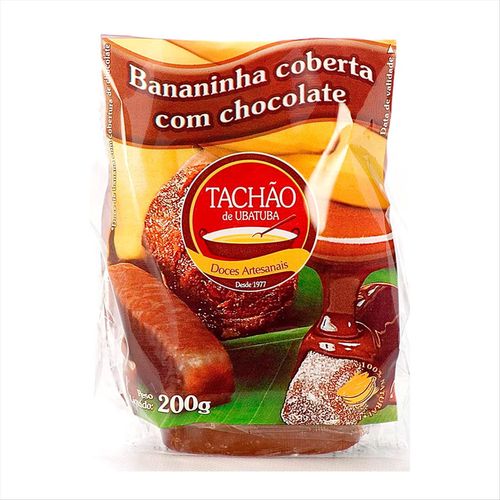 Bananinha Coberta com Chocolate Tachão de Ubatuba Pacote  200g