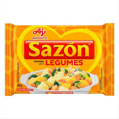 Tempero Pronto Sazón Legumes, Verduras e Arroz 12 Sachês 60g