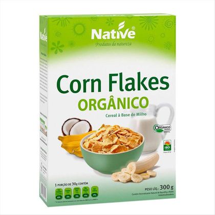 Cereal Matinal Orgânico Native Corn Flakes Caixa 300g