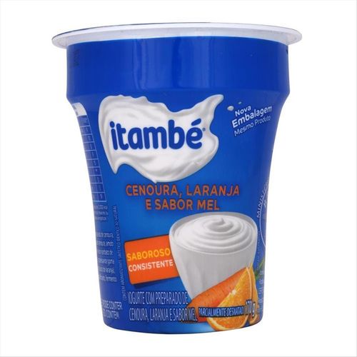 Iogurte Itambé Cenoura, Laranja E Mel Copo 170g