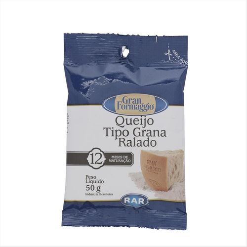 Queijo Tipo Grana Padano Ralado Gran Formaggio 50g