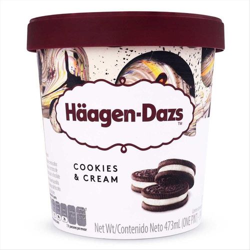 Sorvete Häagen Dazs Cookies & Cream Pote 473ml
