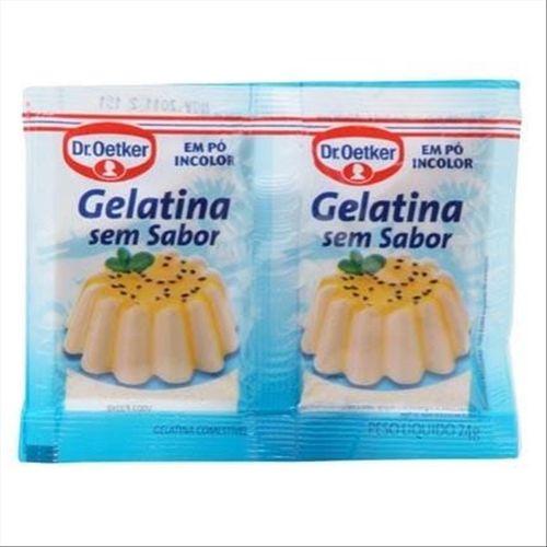Gelatina Natural Em Pó Dr. Oetker Sachê 2 Unidades 24g