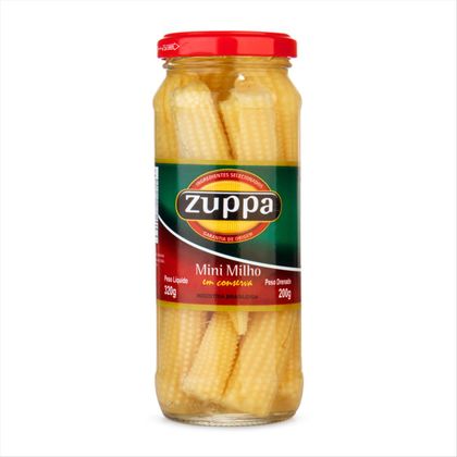 Mini Milho em Conserva Zuppa Vidro 200 g
