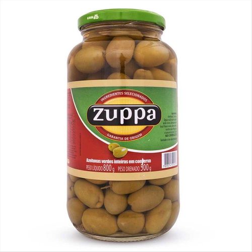 Azeitona Verde com Caroço Zuppa Vidro 500 g