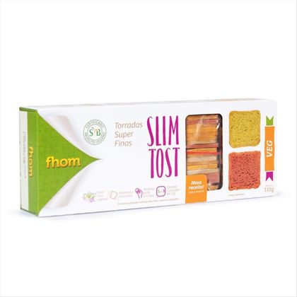 Torradas Super Finas Veganas Fhom Slim Tost Caixa Com 5 Porções 22g