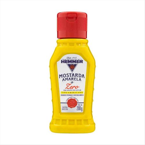 Mostarda Amarela Tipo Americana Zero Hemmer 200g
