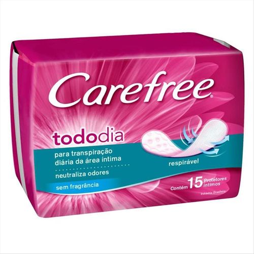 Protetor Íntimo Diário Carefree Todo Dia Pacote Com 15 Unidades