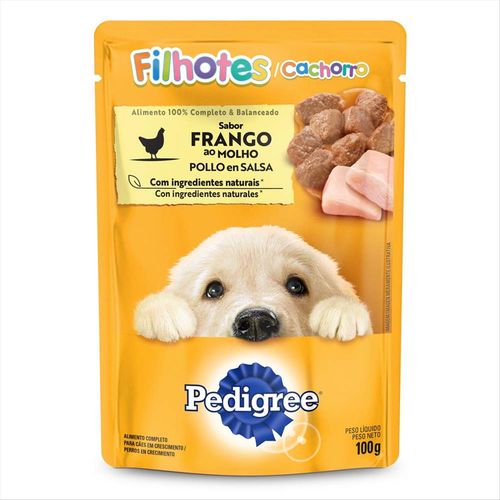 Ração Para Cães Pedigree Filhotes Frango Ao Molho Sachê 100g